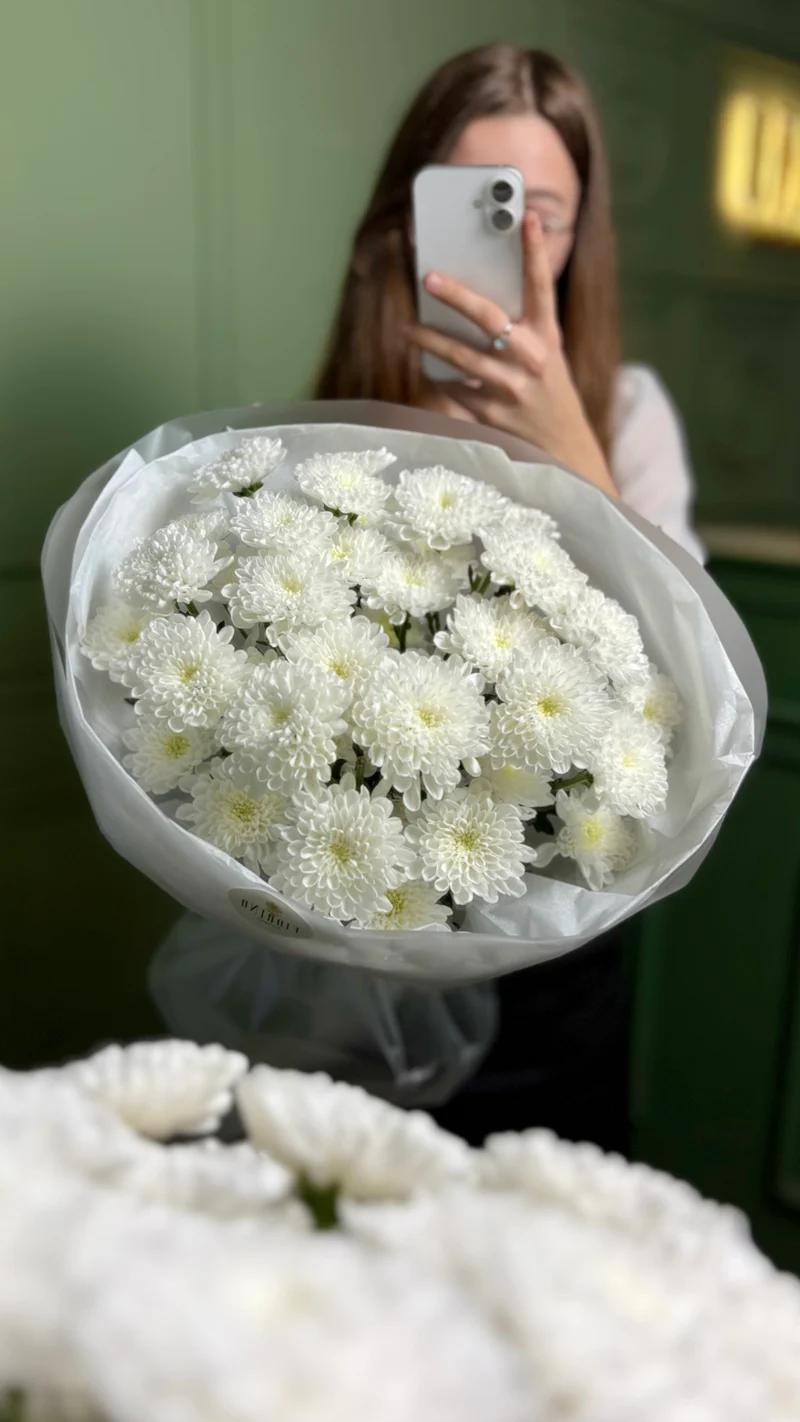 Монобукет из хризантем Балтика