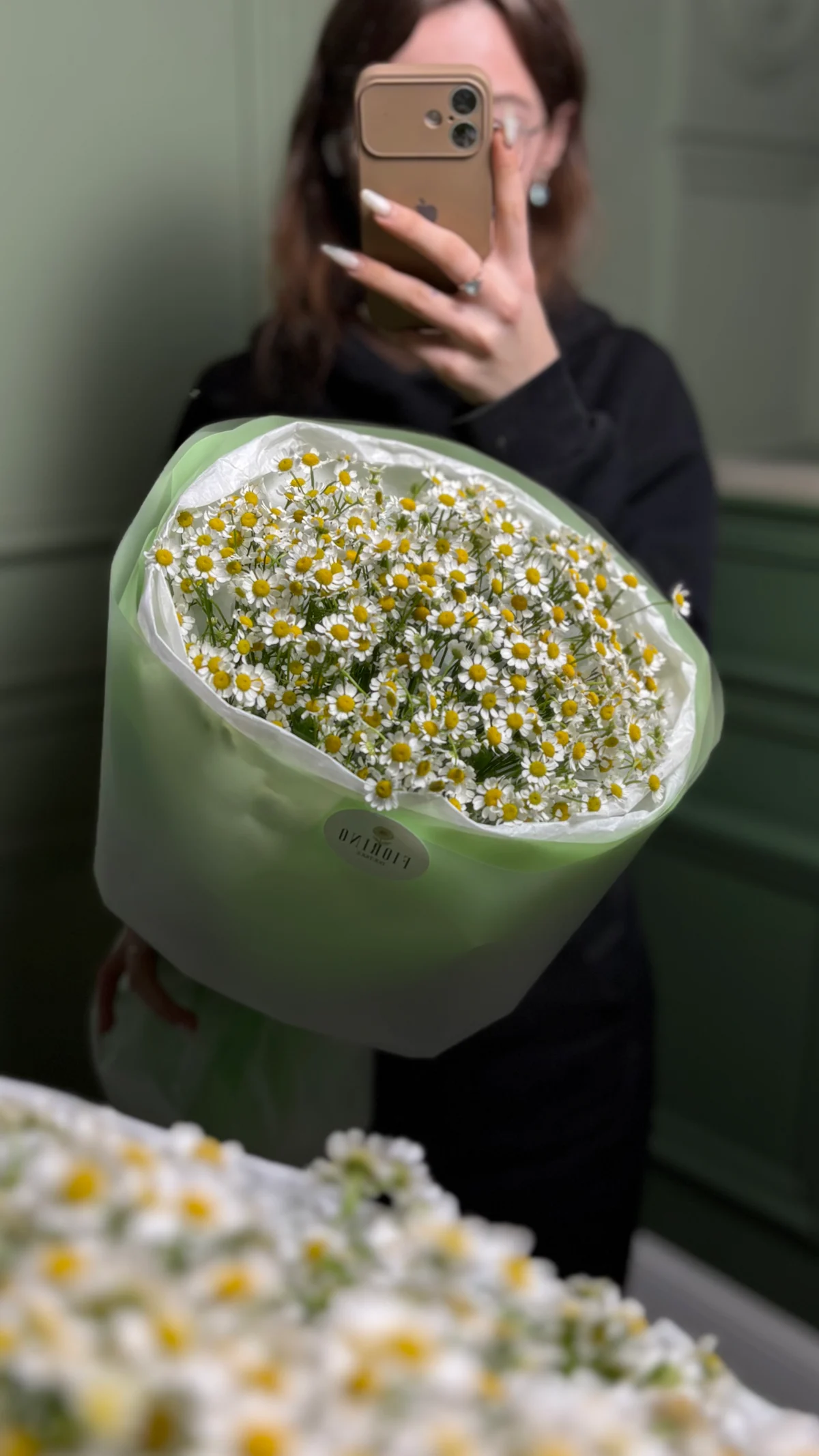 Монобукет из танацетума